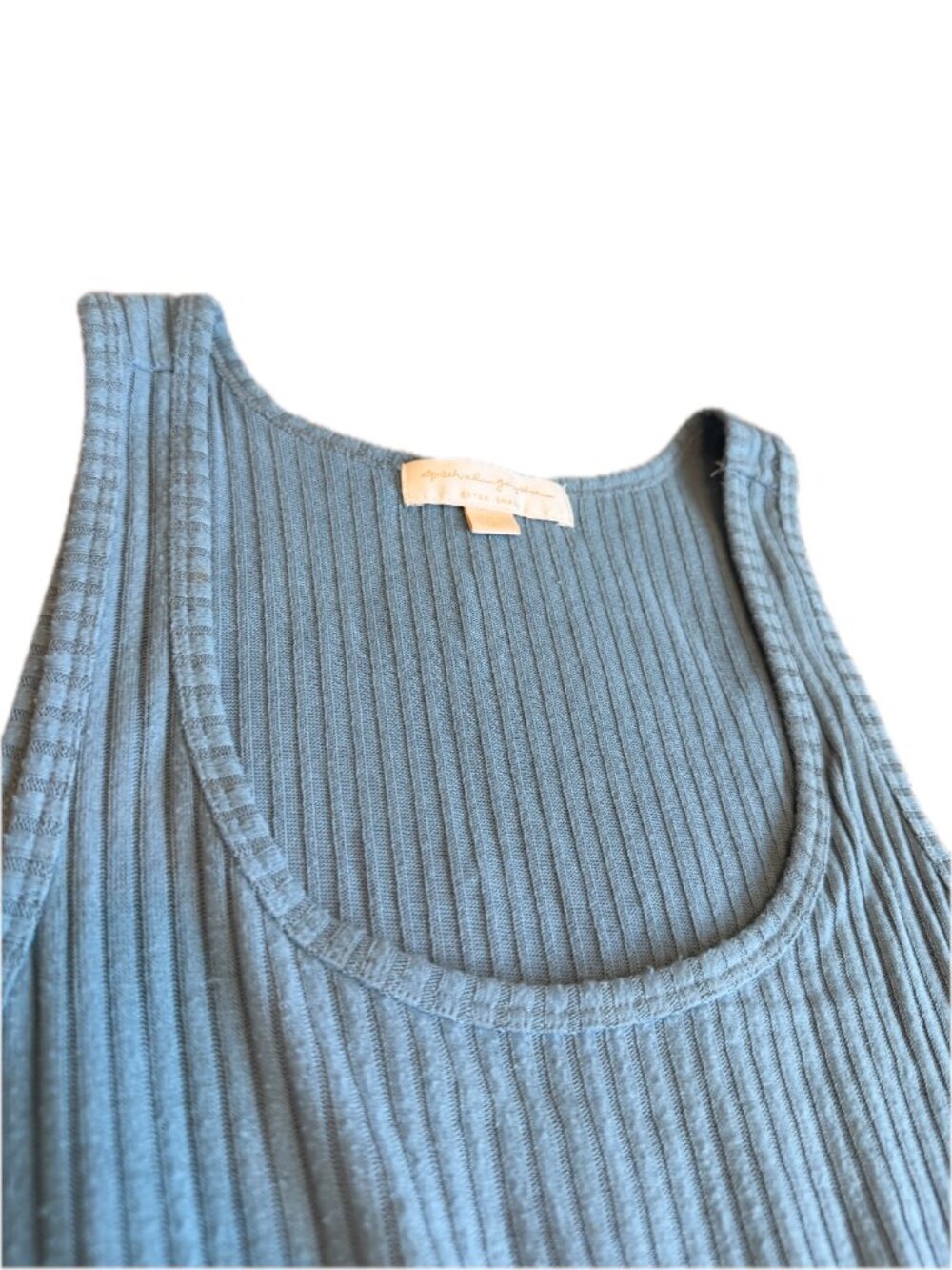 Spiritual Gangster Dusty Blue Ribbed Wide Leg Jumpsuit Racerback X-Small Women's - Picture 3 of 12